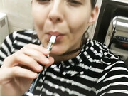 sadieholmes-27-09-2019-11433059-Airport bathroom toke tease. I almost