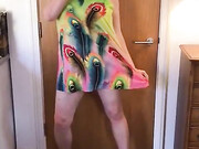 courtesananna-21-10-2018-3536300-Lime green summer dress with peacock feather design .