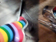 Eve_Batelle_Rainbow-striped-socks-and-stripper-heels