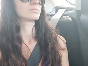 Lina Arian Joy Onlyfans_Playing with myself in the car on the way to the beach